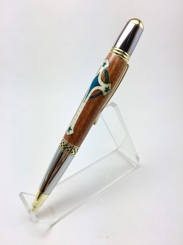 Western Cross Inlay Pen - Roby Write, Handmade, Handcrafted Pens