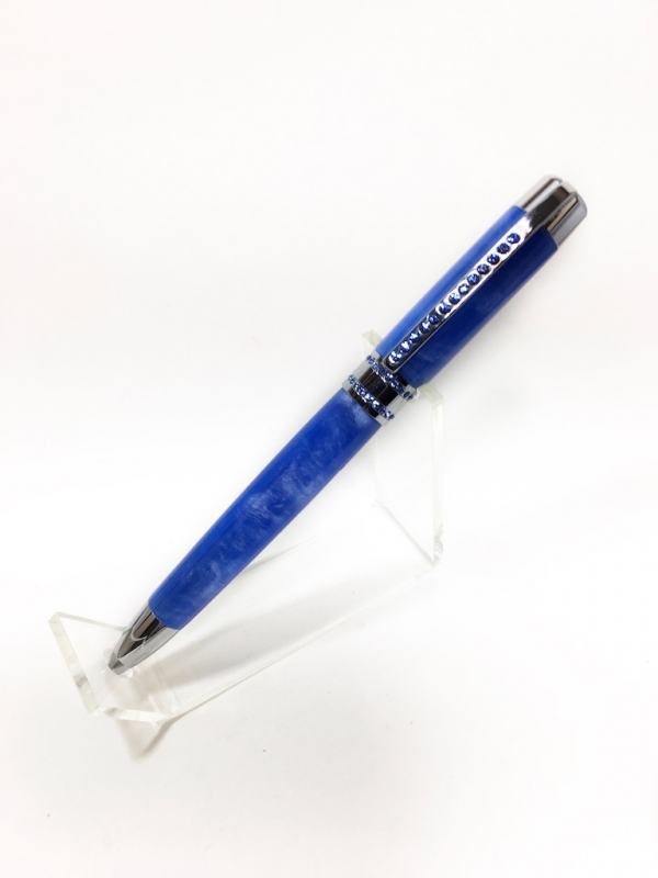 Princess Pen Swarovski Crystals Blue Pen