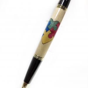 Autism Awareness Puzzle Heart Pen