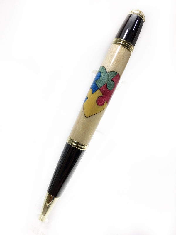 Autism Awareness Puzzle Heart Pen