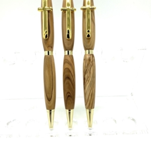 Bethlehem Olivewood Pens with Cross clip