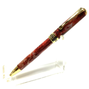 Maroon and White Pen