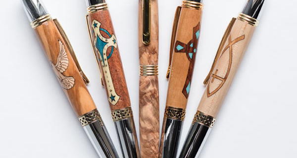 Roby Write Religious Handmade Pens.