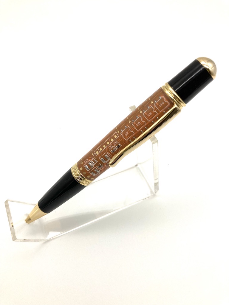 Orange Circuit Board Pen 1