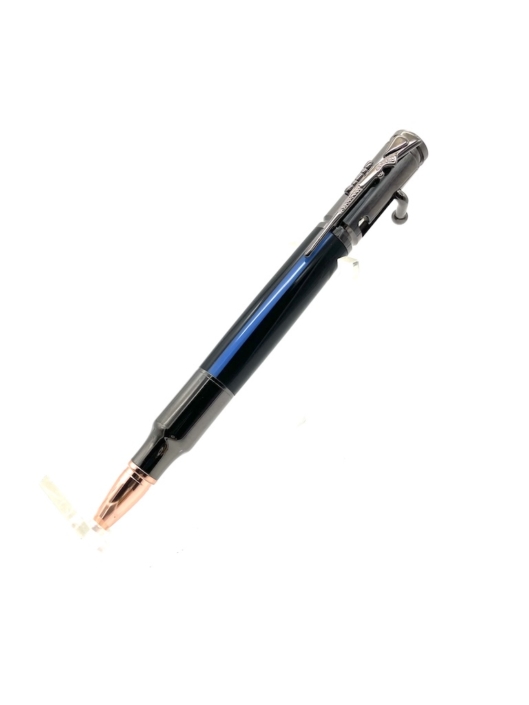 Thin Blue Line Pen - Roby Write, Handmade, Handcrafted Pens Texas