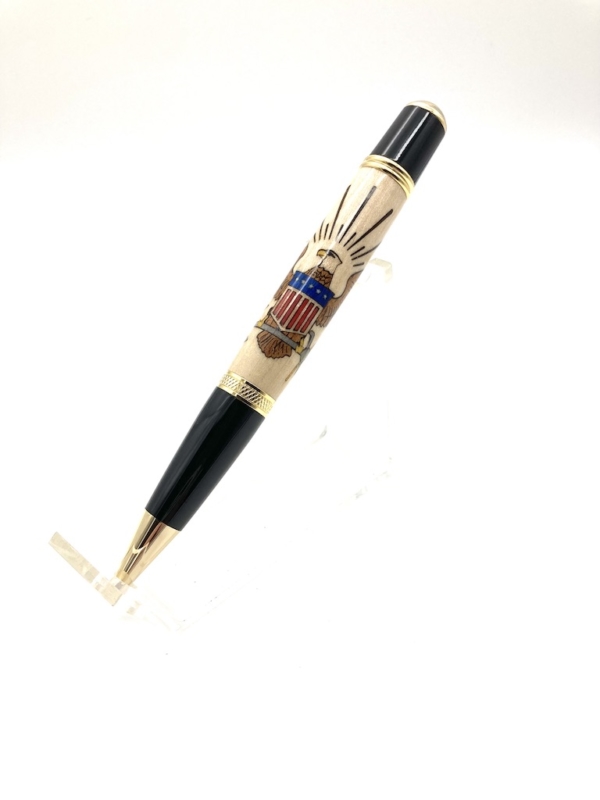 Navy Inlay Ballpoint Pen