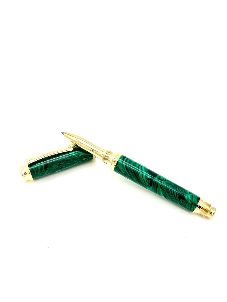 TruStone Malachite Rollerball Pen