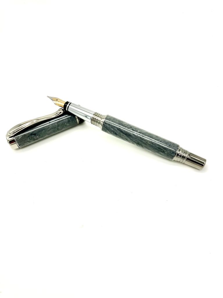 Swirled slate fountain pen