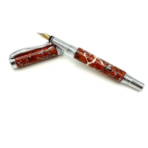 TruStone Red Dino Bone Fountain Pen